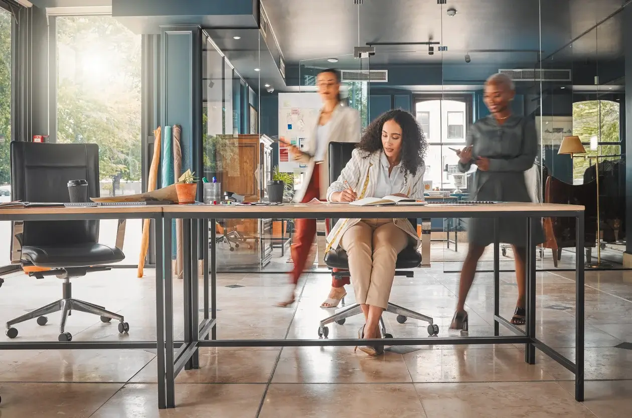 Team of women working in an office