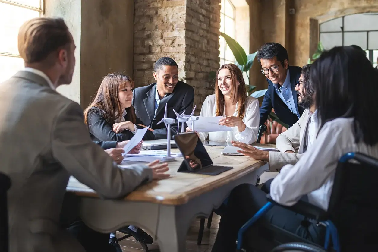 Group of people working in an office