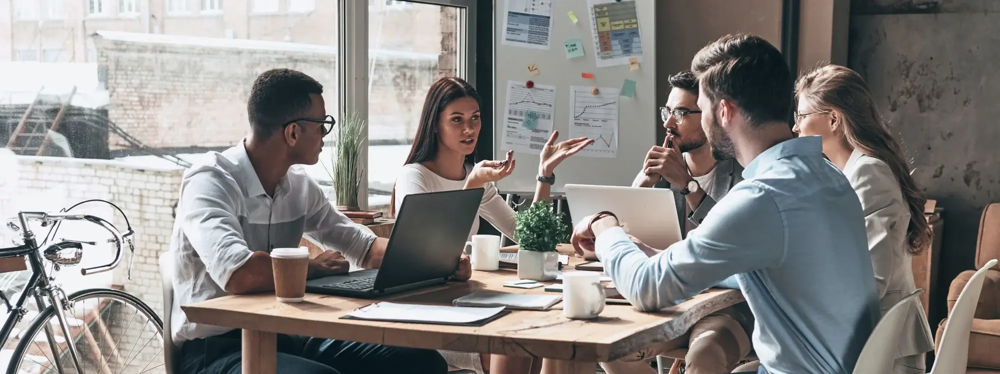Group of people working in an office